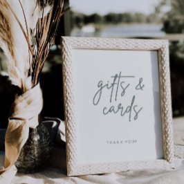 Eenvoudige scriptie geschenktafel trouwdecoratie b poster