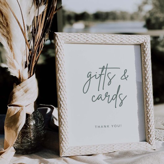 Eenvoudige scriptie geschenktafel trouwdecoratie b poster