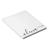 Eenvoudige scriptkalligrafie Aangepaste naam Notitieblok (Schuin)