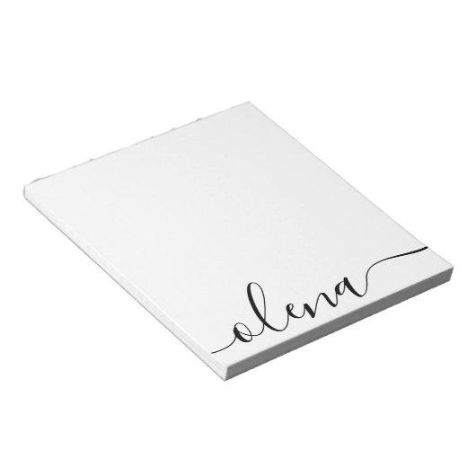 Eenvoudige scriptkalligrafie Aangepaste naam Notitieblok (Schuin)