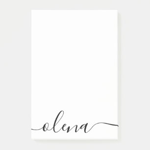 Eenvoudige scriptkalligrafie Aangepaste naam Post-it® Notes