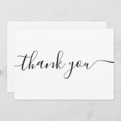 Eenvoudige scriptkalligrafie Dank u Bedankkaart (Voorkant / Achterkant)