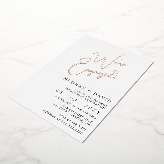 Eenvoudige scriptkalligrafie-ingang folie uitnodiging (Gedraaid)