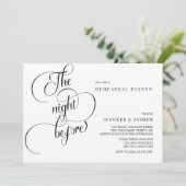 Eenvoudige scriptkalligrafie | repetitie diner kaart (Staand voorkant)