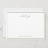 Eenvoudige scriptkalligrafie Weddenschap Bedankt Notitiekaartje (Voorkant)