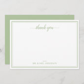 Eenvoudige scriptkalligrafie Weddenschap Bedankt Notitiekaartje (Voorkant / Achterkant)