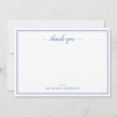 Eenvoudige scriptkalligrafie Weddenschap Bedankt Notitiekaartje (Voorkant)