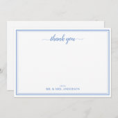 Eenvoudige scriptkalligrafie Weddenschap Bedankt Notitiekaartje (Voorkant / Achterkant)