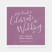 Eenvoudige scriptmoerbedekking en wittrouwluiers servet (Voorkant)