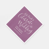 Eenvoudige scriptmoerbedekking en wittrouwluiers servet (Hoek)