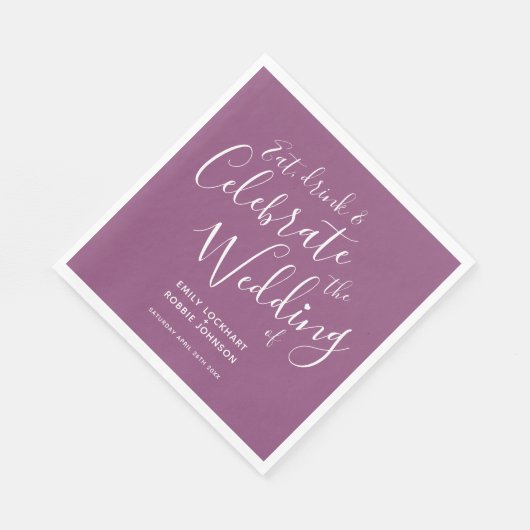 Eenvoudige scriptmoerbedekking en wittrouwluiers servet (Hoek)