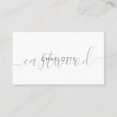 Eenvoudige scriptnaam Monogram Calling Card Visitekaartje (Voorkant)