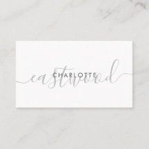 Eenvoudige scriptnaam Monogram Calling Card