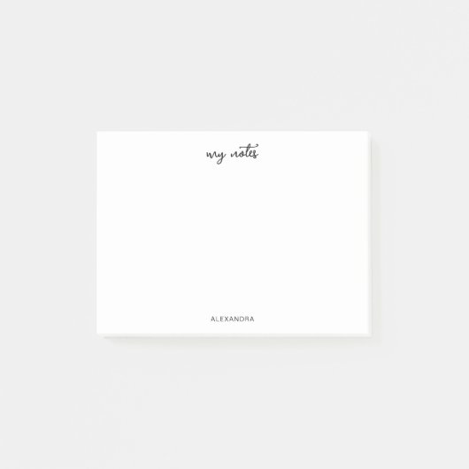 Eenvoudige scriptnaam Post it Notes (Voorkant)