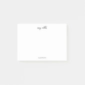 Eenvoudige scriptnaam Post-it notities Post-it® Notes (Voorkant)