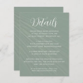 Eenvoudige scriptpagina Groene bruiloft - Gegevens Informatiekaartje (Voorkant / Achterkant)