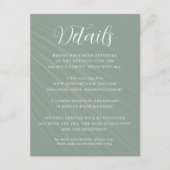 Eenvoudige scriptpagina Groene bruiloft - Gegevens Informatiekaartje (Voorkant)