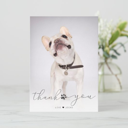 Eenvoudige scriptpagina Memorial Foto bedankt (Staand voorkant)