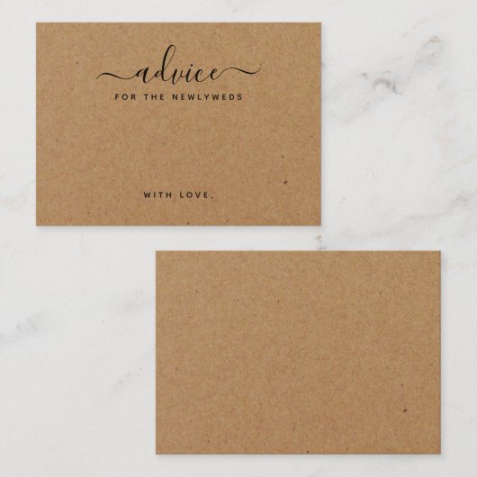 Eenvoudige scriptstandaardkraftadvieskaarten voor informatiekaartje (Voorkant / Achterkant)