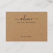 Eenvoudige scriptstandaardkraftadvieskaarten voor  informatiekaartje (Voorkant)