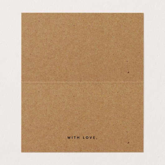 Eenvoudige scriptstandaardkraftadvieskaarten voor  visitekaartje (Binnenkant ongevouwen)