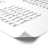 Eenvoudige scripttrouwtafel elegant poster (Hoek)