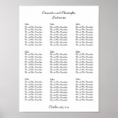 Eenvoudige scripttrouwtafel elegant poster (Voorkant)