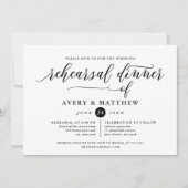 Eenvoudige scripttypografie | Fotorepesitief diner Kaart (Voorkant)