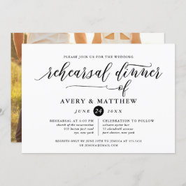 Eenvoudige scripttypografie | Fotorepesitief diner Kaart