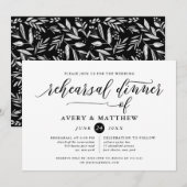 Eenvoudige scripttypografie | repetitie diner kaart (Voorkant / Achterkant)