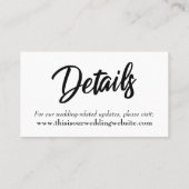 Eenvoudige scripttypografie Sla de Kaart Datum op Visitekaartje (Achterkant)