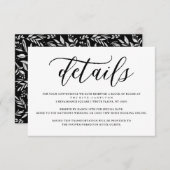 Eenvoudige scripttypografie | Trouwgegevens Informatiekaartje (Voorkant / Achterkant)