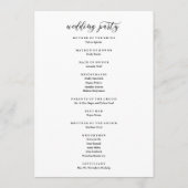 Eenvoudige scripttypografie | Weddenschappen Programmakaart (Achterkant)