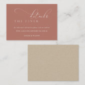 Eenvoudige scriptverbinding voor bruiloft Website Informatiekaartje (Voorkant / Achterkant)