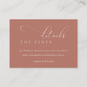 Eenvoudige scriptverbinding voor bruiloft Website Informatiekaartje (Voorkant)