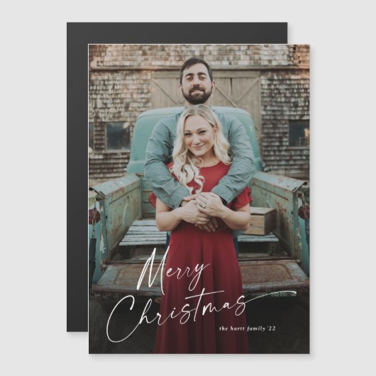 Eenvoudige scriptversie kerstfotofeestdag (Voorkant / Achterkant)