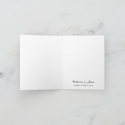 Eenvoudige scriptweduwfoto Hartelijk dank Bedankkaart (Binnen)