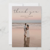 Eenvoudige scriptweduwfoto Hartelijk dank Bedankkaart (Voorkant)