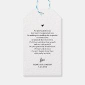 Eenvoudige scriptweduwfoto Hartelijk dank Label ca Cadeaulabel (Achterkant)