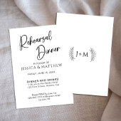 Eenvoudige Scripty zwart-wit repetitie diner Kaart