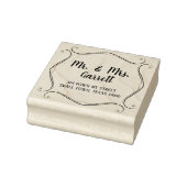 Eenvoudige Scroll Familienaam Retouradres Rubberstempel (Stempel)