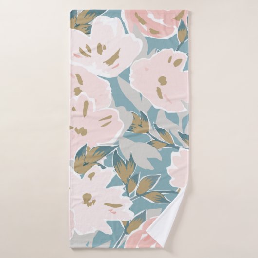 Eenvoudige seamless pattern of hand drawn gouache badhanddoek (Badhanddoek)