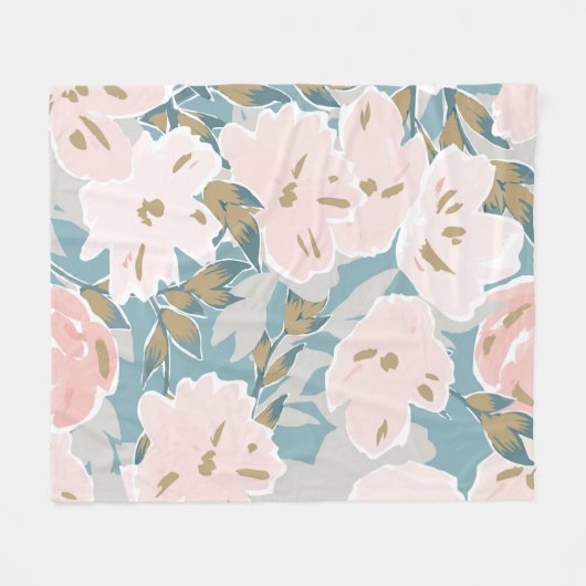 Eenvoudige seamless pattern of hand drawn gouache  fleece deken (Voorkant (Horizontaal))