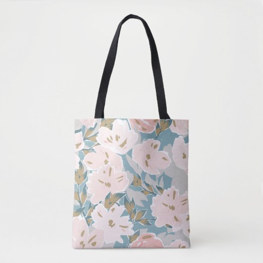 Eenvoudige seamless pattern of hand drawn gouache  tote bag (Voorkant)