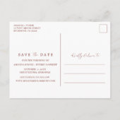 Eenvoudige Seashell Beach Bruiloft Save the Date Aankondigingskaart (Achterkant)