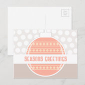 Eenvoudige Seizoenen Groeten Kerstmis Feestdagenkaart (Voorkant / Achterkant)