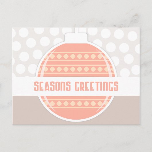 Eenvoudige Seizoenen Groeten Kerstmis Feestdagenkaart (Voorkant)