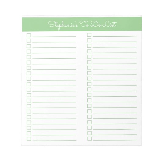 Eenvoudige selecte groene selectielijst voor twee notitieblok (Voorkant)