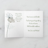 Eenvoudige Serene Green Floral Sympathokaart Kaart (Binnen)