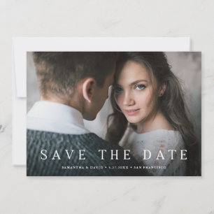 Eenvoudige serie Elegant Classic Text and Photo Save The Date